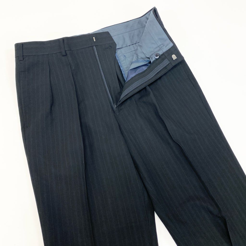 54l28 Burberrys バーバリーズ スーツセットアップ テーラードジャケット スラックスパンツ ストライプ 94-84-165 AB4 ネイビー ウール100％ メンズ 男性用o07t