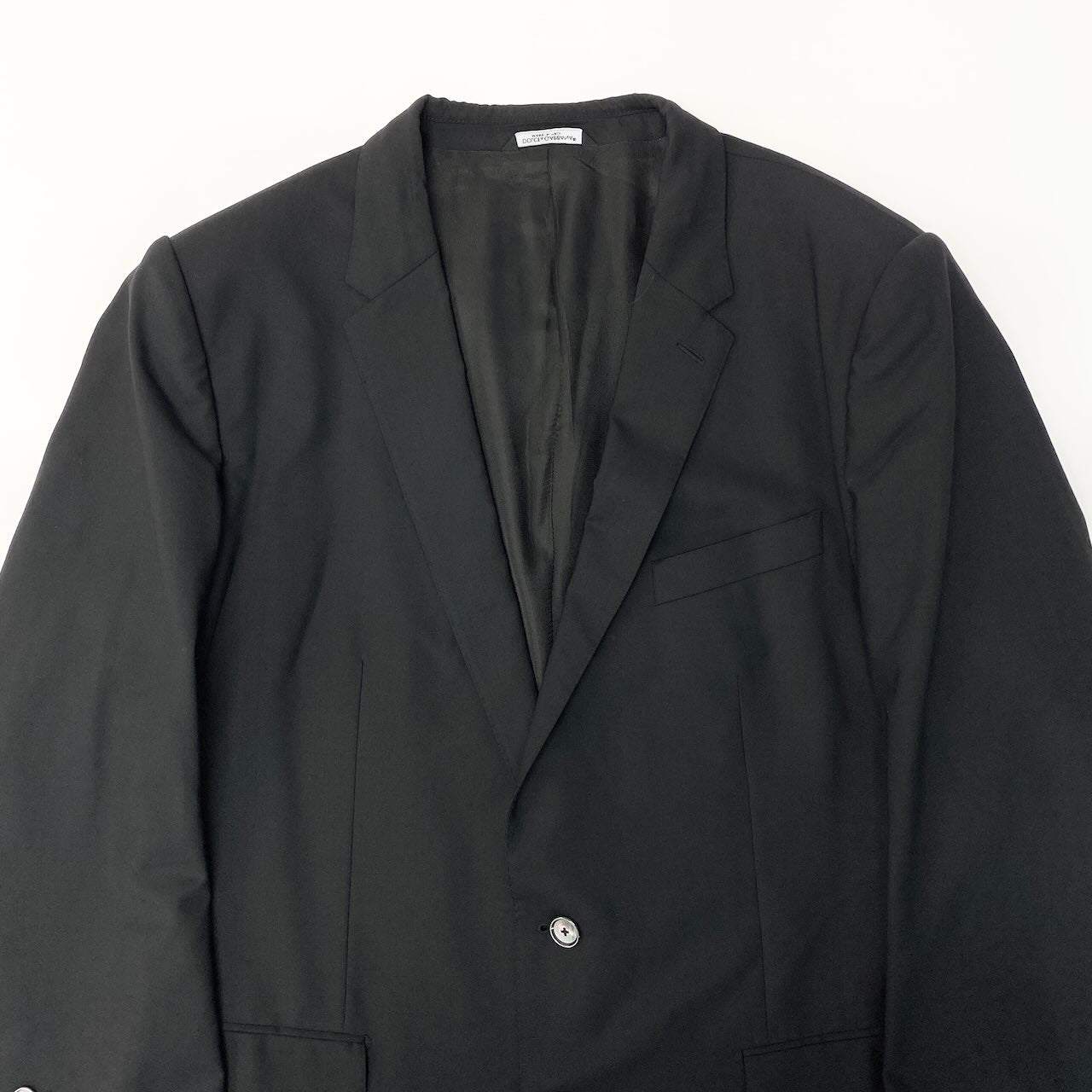 32c30 DOLCE&GABBANA ドルチェアンドガッパーナ MARTINI シングルスーツセットアップ スリーピース テーラードジャケット ジレ スラックス 56サイズ ブラック メンズ 男性用o07t