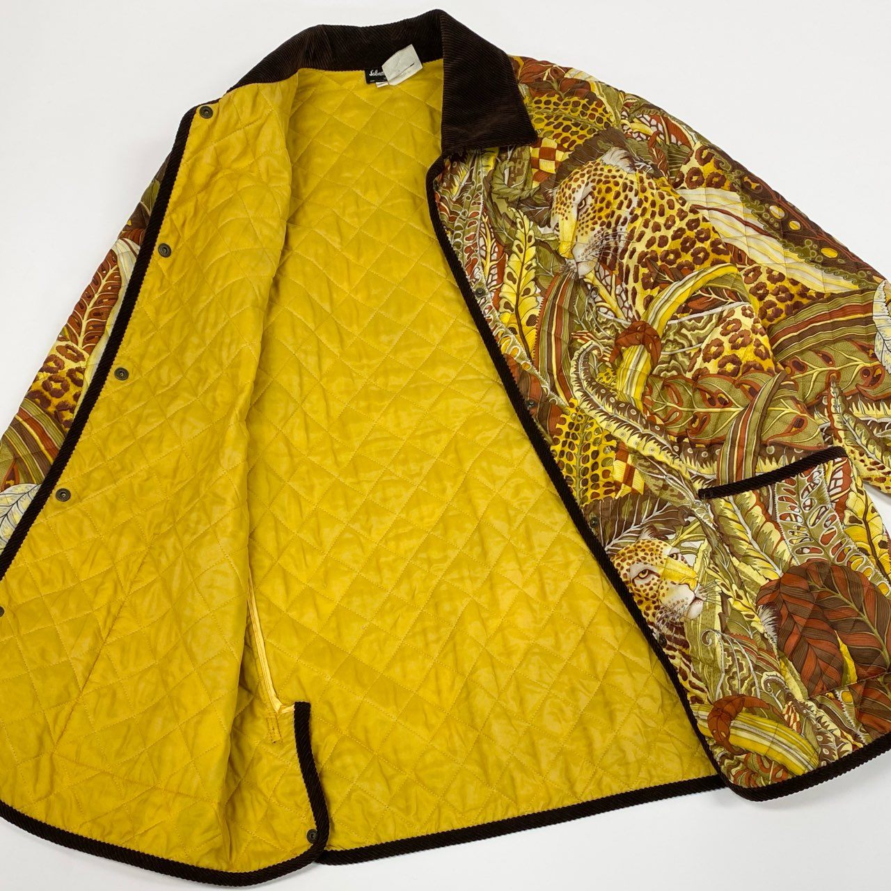 1L27 Vintage Salvatore Ferragamo ヴィンテージ サルヴァトーレ フェラガモ Allover Pattern Quilted  キルティング Jacket Size L レディース 女性用k02i