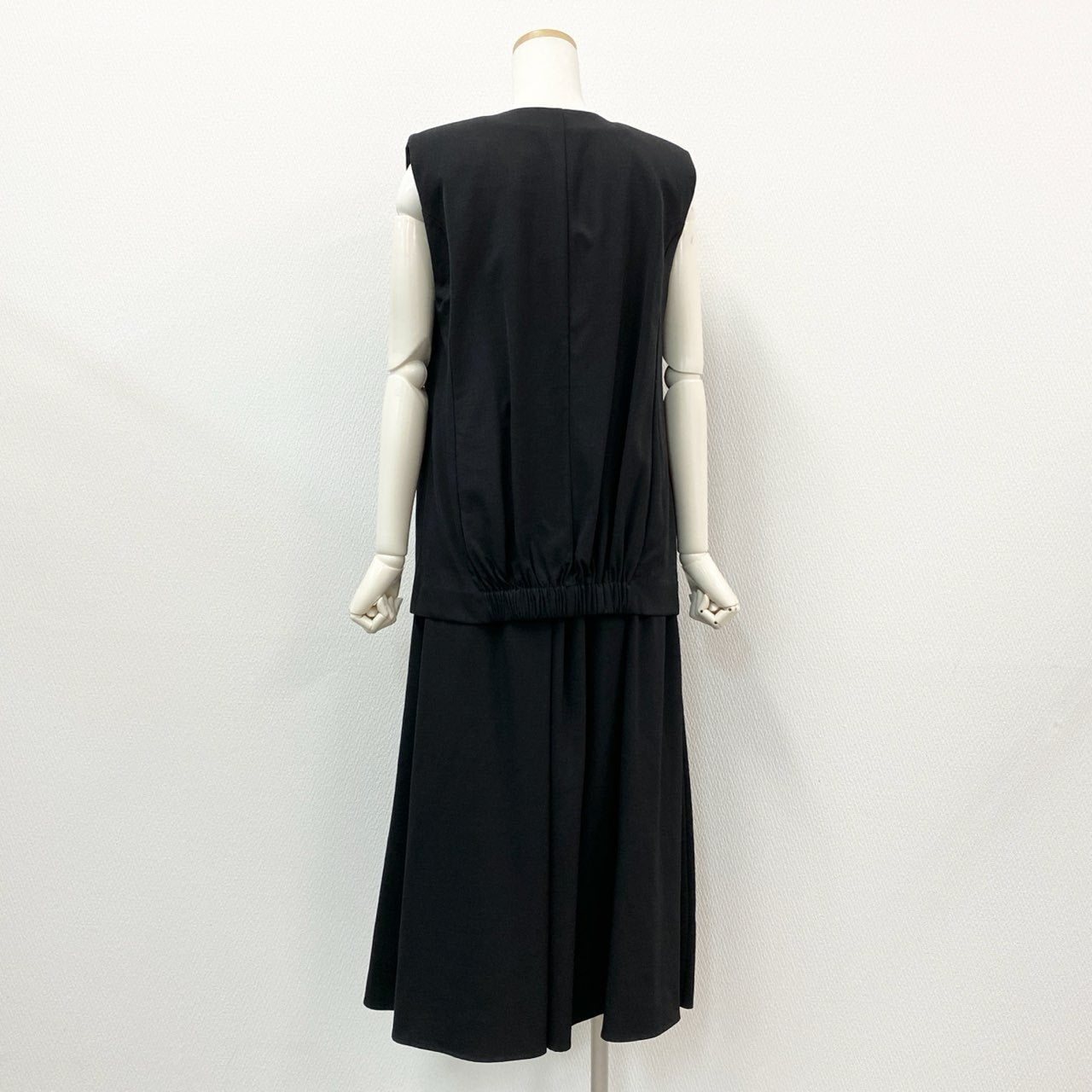 41a23 《美品》 ELENDEEK エレンディーク 24AW コンビネーション ジレワンピース 1 ブラック ドレス DRESS ONE PIECE