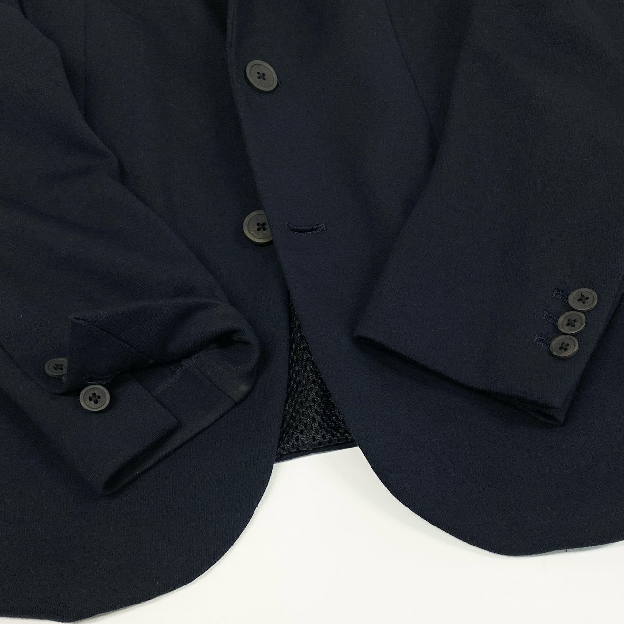 61b9 EMPORIO ARMANI エンポリオアルマーニ セットアップ 裏メッシュストレッチジャケット ストレッチパンツ 6G1GS1 1JJTZ 52サイズ ダークネイビー メンズo07t