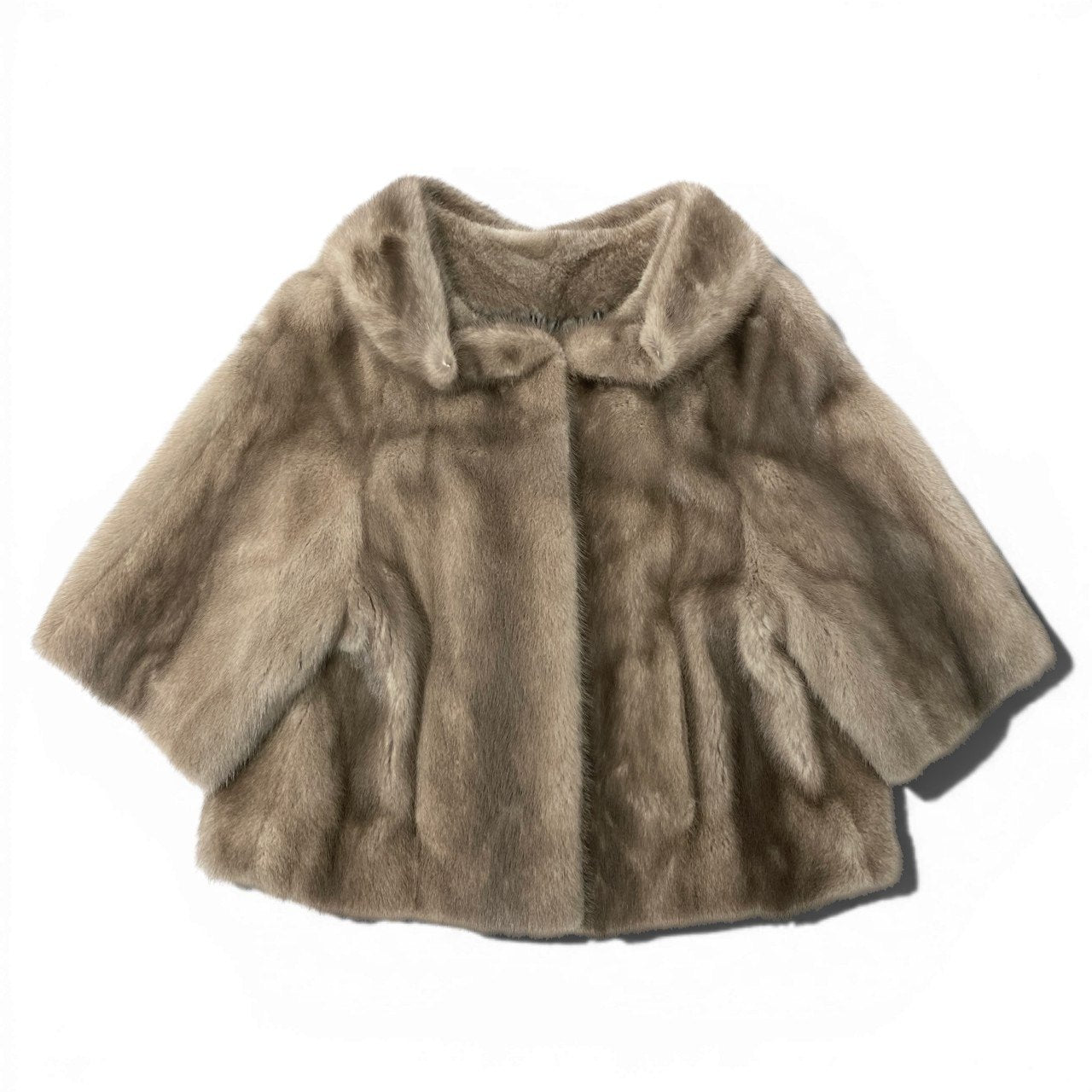 12c14 MARNI マルニ ブルーアイリスミンク ミンクジャケット 毛皮コート 38 グレー系 ミンクファー レディースu02t