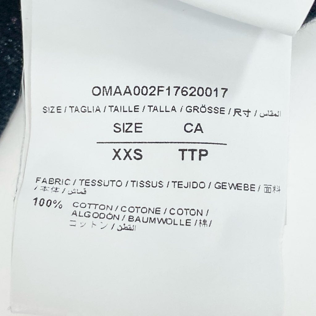 6l25 OFF WHITE オフホワイト GALAXY ギャラクシーペイント Tシャツ XXS ブラック カットソー TEE アート メンズt18r