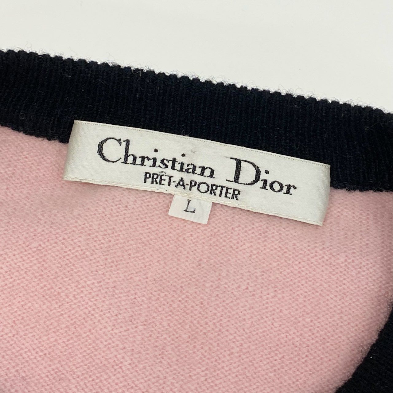 2L27 Vintage Christian Dior ヴィンテージ クリスチャンディオール Cashmere100% カシミヤニット Rhinestone Logo Knit Cardigan カーディガン レディース 女性用k02i