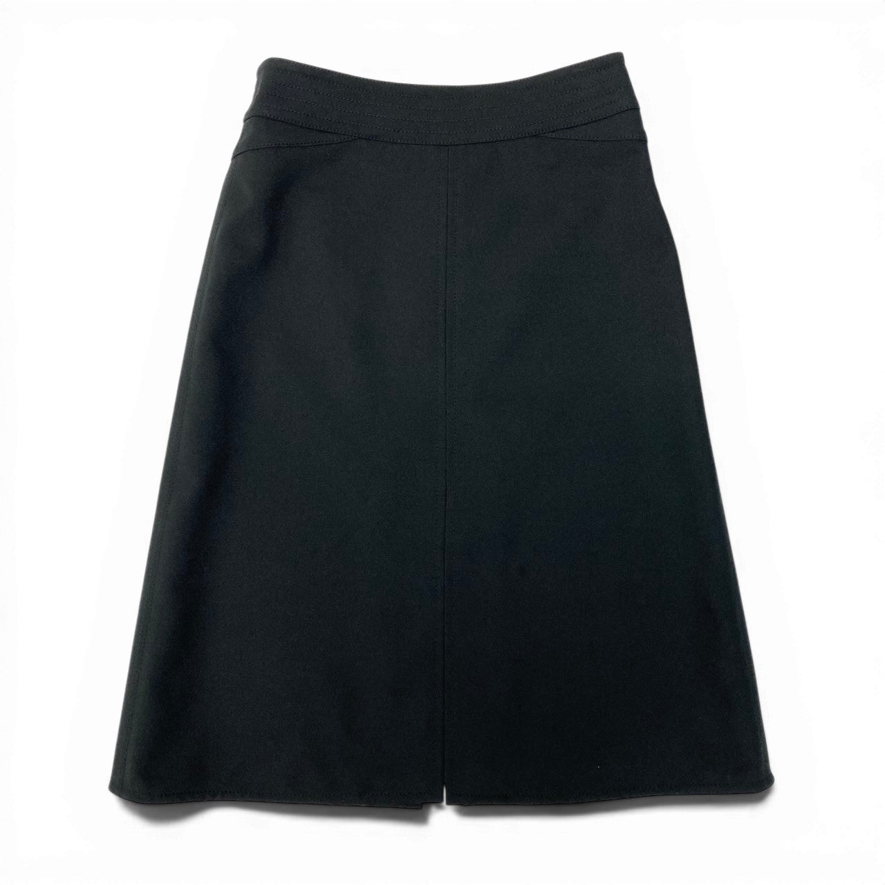 Ic30 《美品》 LOUIS VUITTON ルイヴィトン シルバーラージジップ ショートスカート Silver Large Zip Short Skirt サイズ34 ブラックt18r