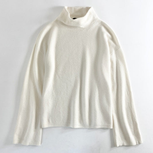 37e26 イタリア製 Loro Piana ロロピアーナ BABY CASHMERE ベビーカシミヤ ハイネック ニット セーター トップス プルオーバー 36 ホワイト  カシミア