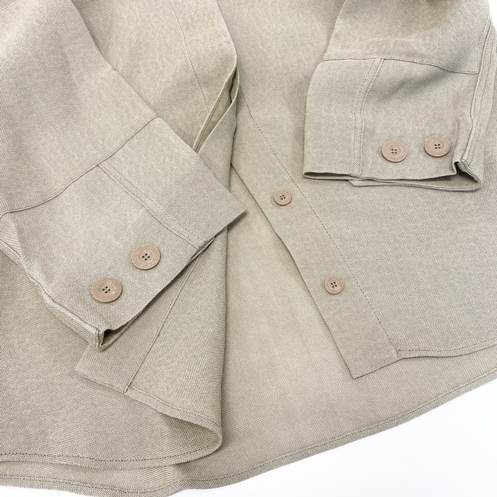 79L15 《美品》 JACQUEMUS ジャックムス SILK SHIRT COAT シルクシャツコート 34 サンドベージュ ジャケット ビッグシルエット オーバーサイズt18r