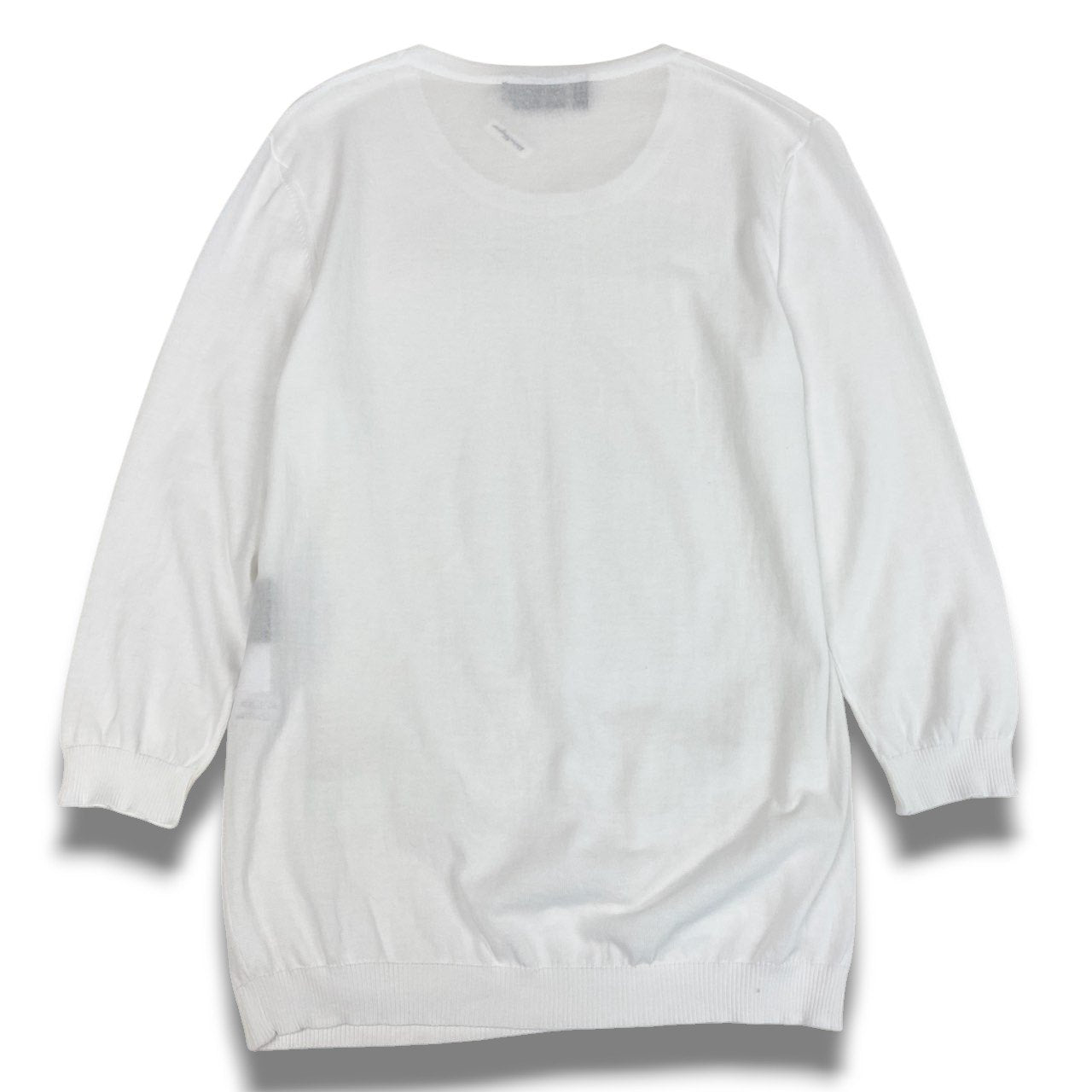 Ec2 《美品》 Salvatore Ferragamo サルヴァトーレフェラガモ ヴァラリボン ハイゲージ ニット セーター トップス L ホワイト レディースu02t