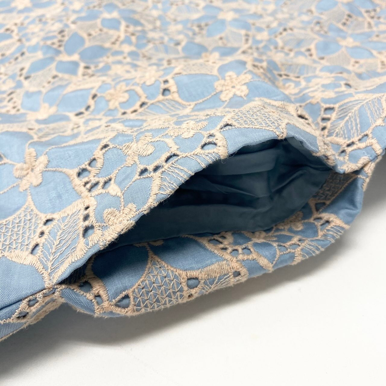 56e12 TOCCA トッカ 総刺繍キャップスリーブワンピース SUGAR STICK ドレスワンピース 0サイズ ブルー ベビーピンク レディース 女性用u02t