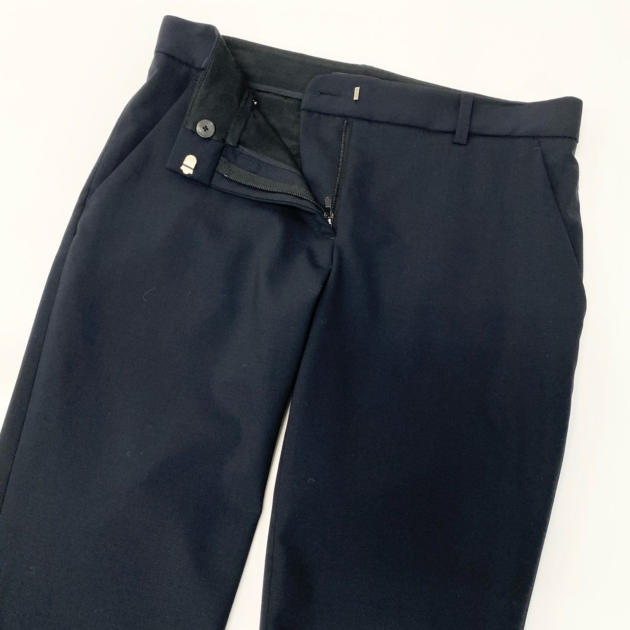 Eb23【美品】The Row ザロウ スーツセットアップ テーラードジャケット テーパードパンツ 0サイズ ダークネイビー レディース 女性用u02t