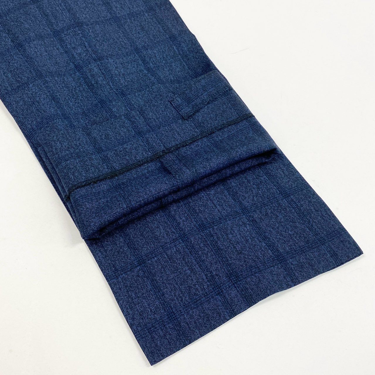 64L15 《美品》 TAKEO KIKUCHI タケオキクチ 日本製 NIKKE社製 シングルスーツ セットアップ 2 ブルー系 チェック ウール メンズu02t