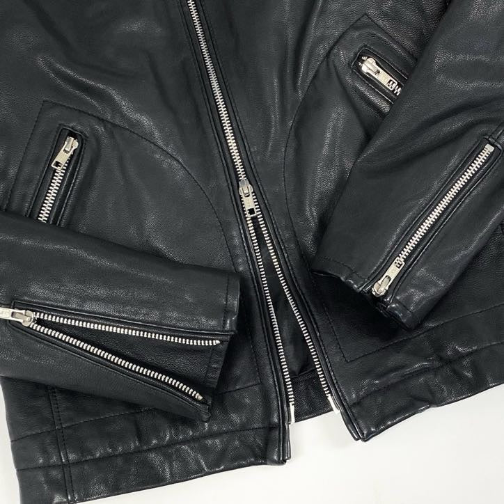 64g24 BEAUTY&YOUTH ビューティアンドユース UNITED ARROWS ユナイテッドアローズ シングルライダース ジャケット ブルゾン ゴート やぎ革 革ジャン メンズ 男性用 1225-199-6312 M ブラック_