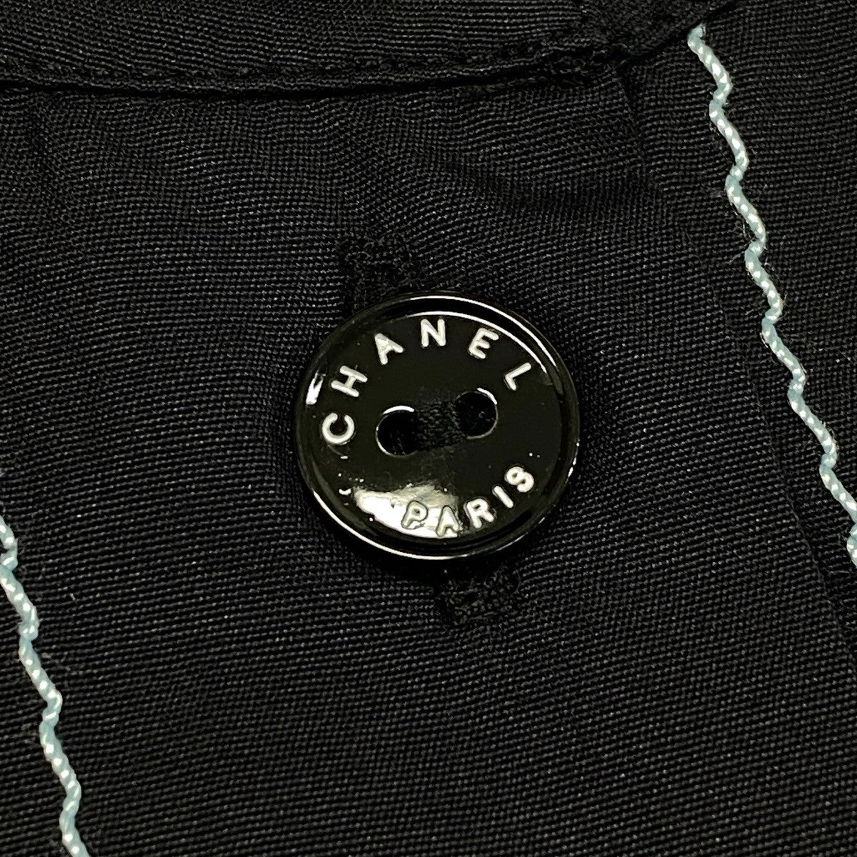 g13 CHANEL 2004年 シャツドッキングニット トップス カットソー イタリア製 P23022 38サイズ ブラック レディース 女性用k02i