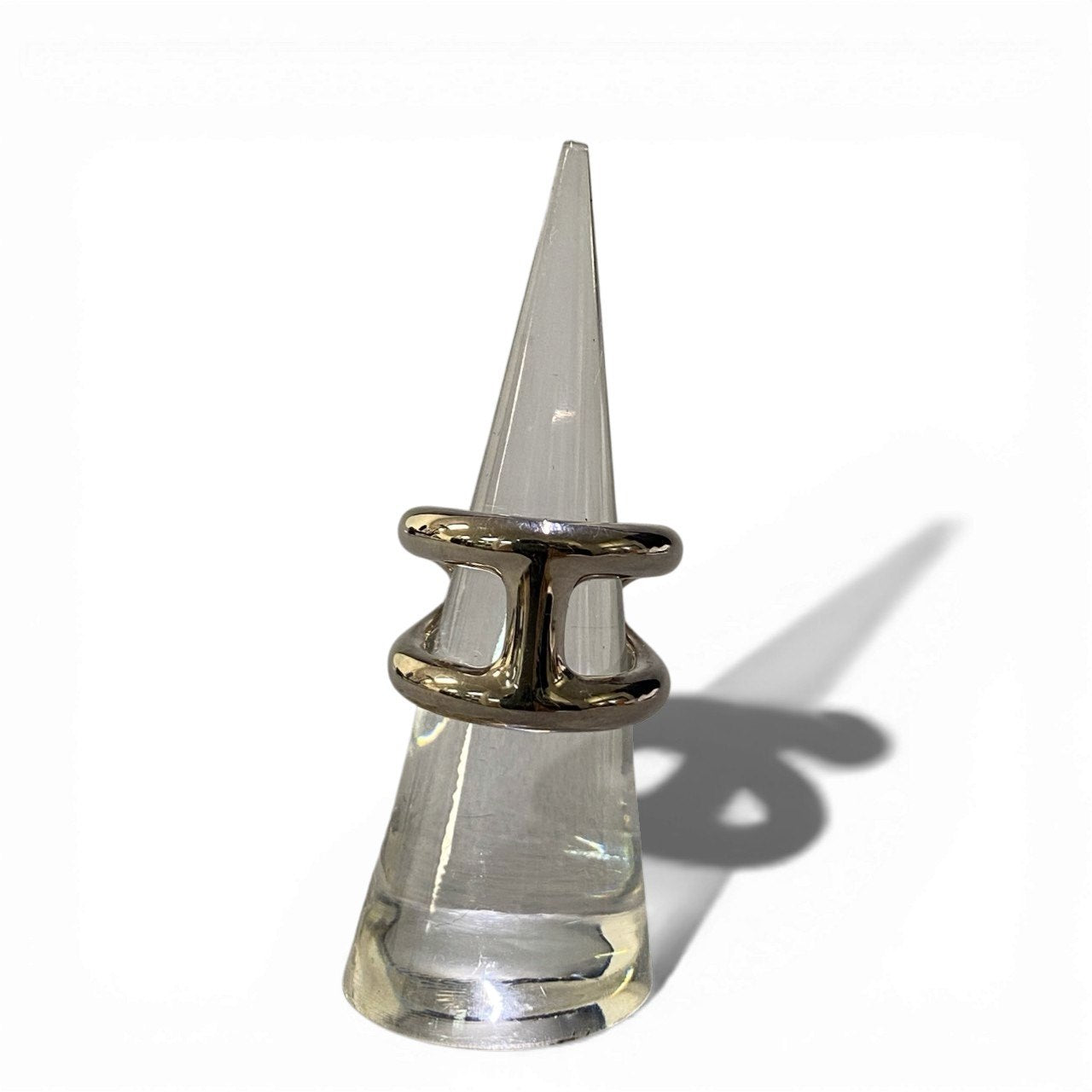 b16 HERMES エルメス オスモズGM Hロゴ リング アクセサリー 52 シルバー Silver925 ユニセックス 12号程度ta1