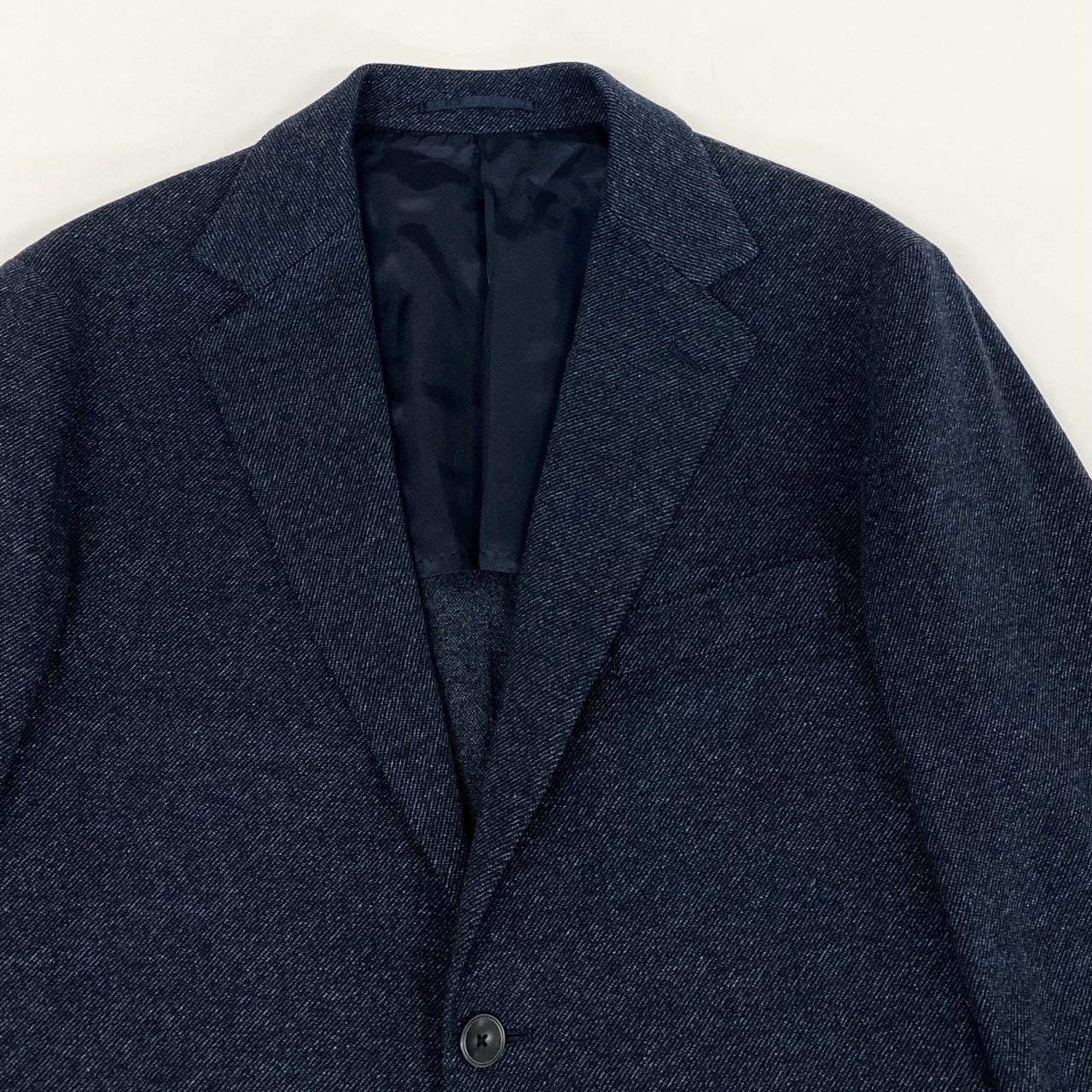 46f30 UNITED ARROWS ユナイテッドアローズ メランジ ジャージ 2Bシングル ジャケット テーラードジャケット ブレザー 11221996126 50 ネイビー メンズ