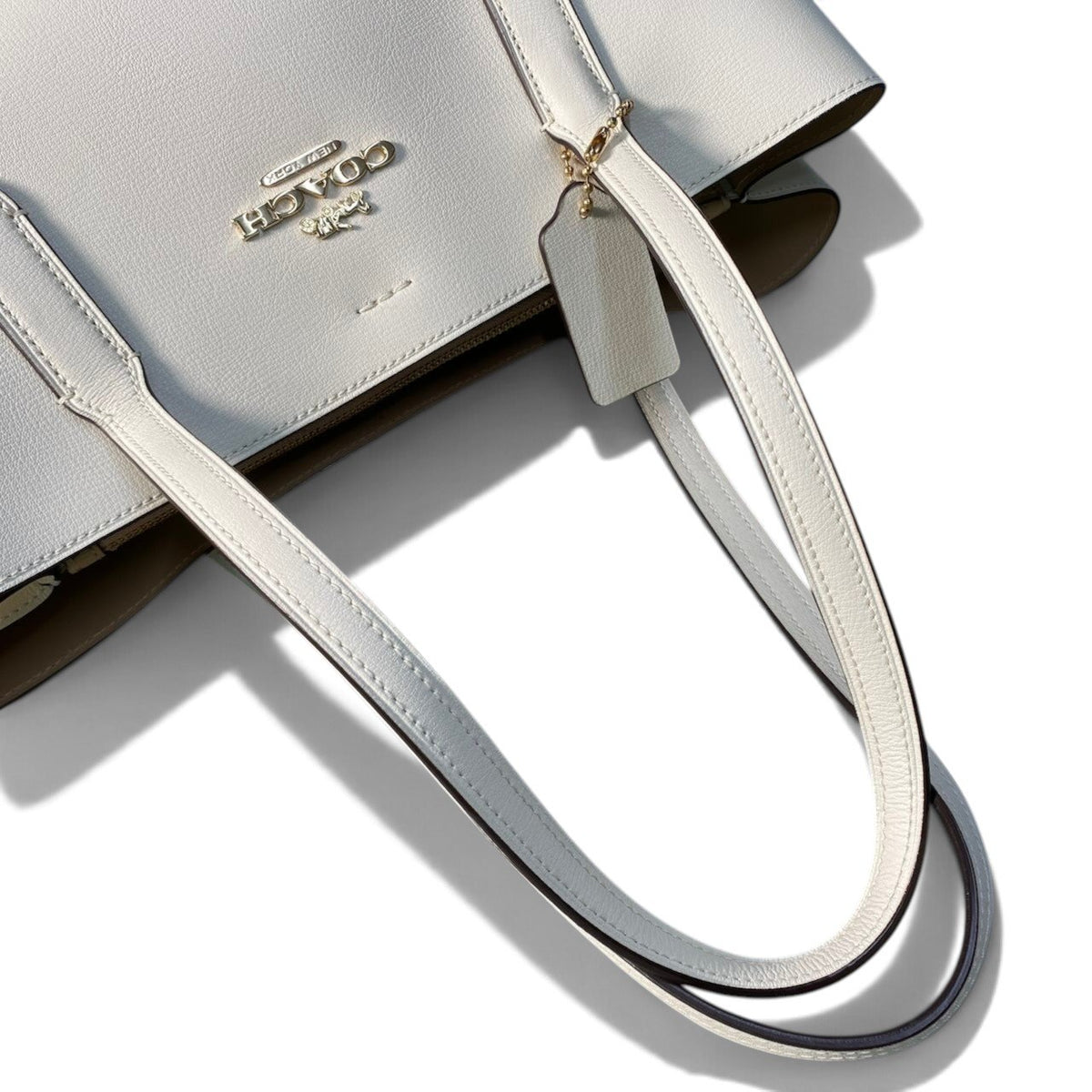 i14 COACH コーチ アベニュー キャリーオール 2Way トートバッグ Avenue Carryall 2-Way Tote Bag F48733 ホワイト ストラップ付t18r