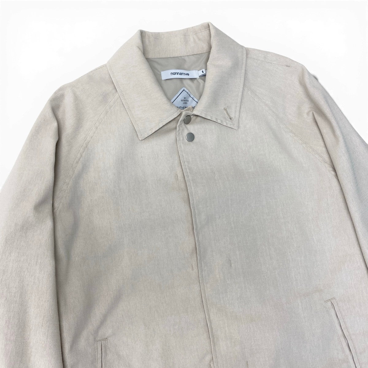 68g14 nonnative ノンネイティブ 24SS COACH JACKET P/C/L OXFORD WITH GORE-TEX WINSTOPPER コーチジャケット NN-J4413 サイズ1 アイボリー メンズu02t