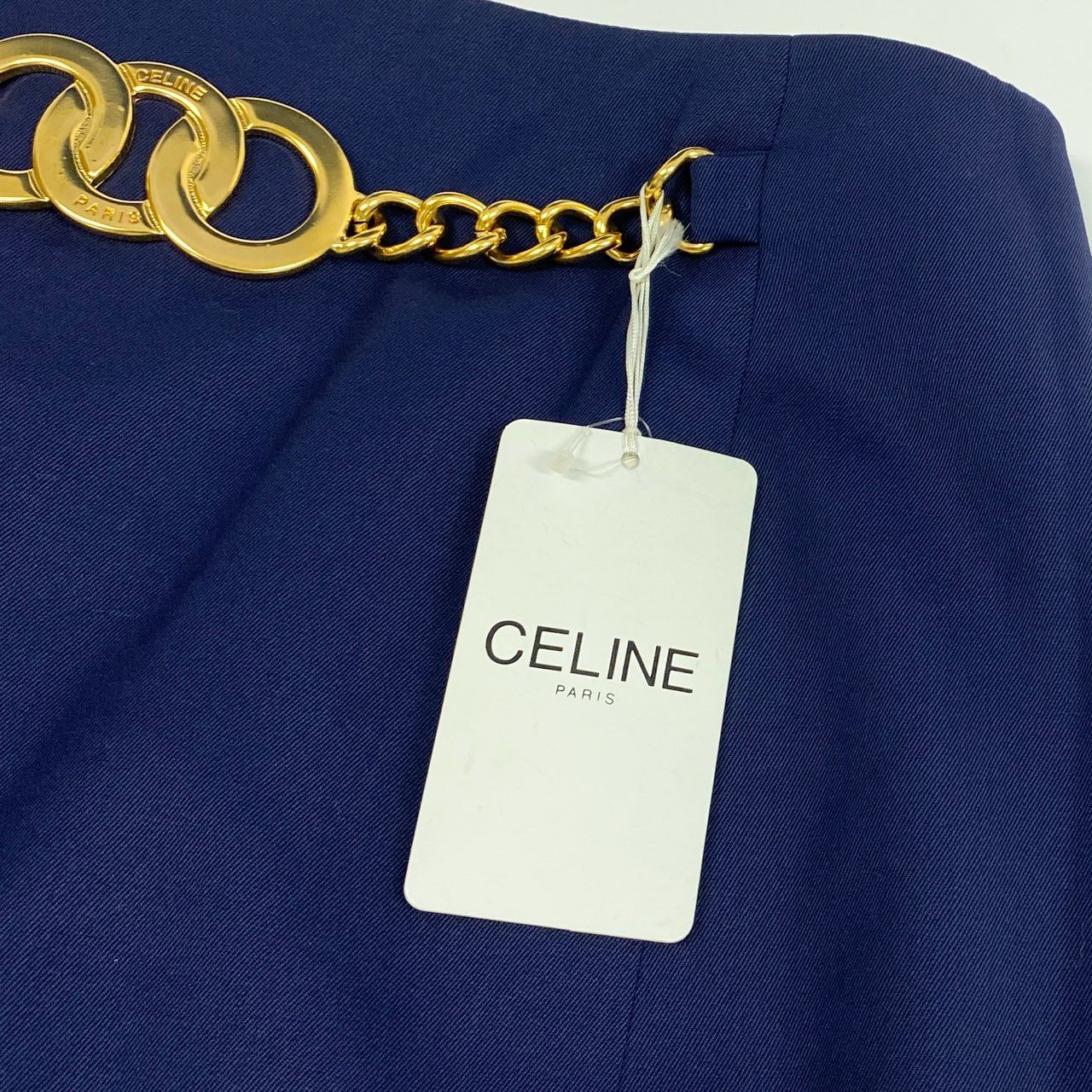 4a4 Vintage Celine ヴィンテージ セリーヌ Gold Hardware ゴールド金具 リングチェーン Skirt ひざ丈スカート Size 40 レディース 女性用k02i