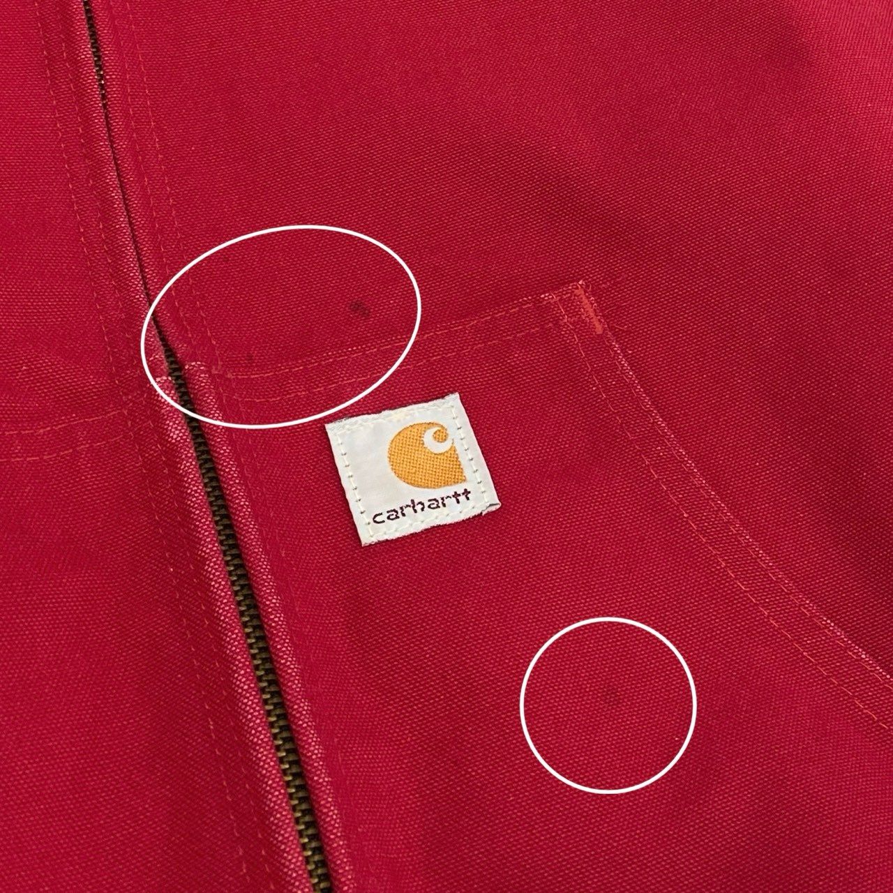 68g10 Carhartt カーハート Active Jacket アクティブジャケット ブルゾン JR100 L レッド コットン メンズ