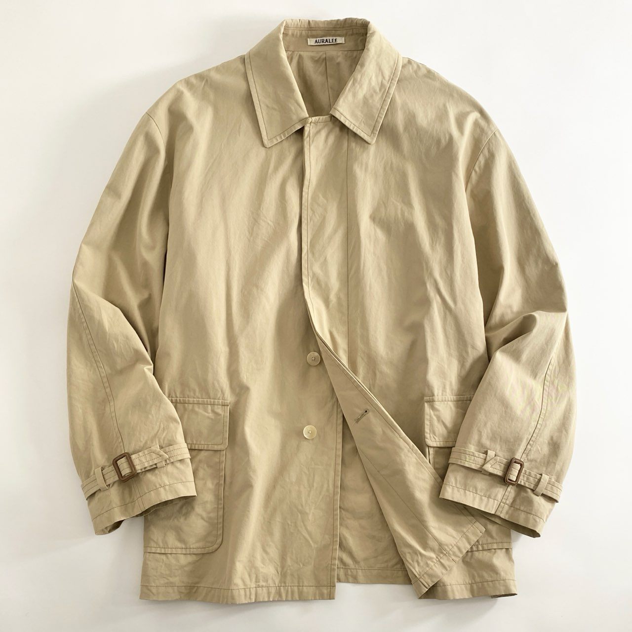 79j1 AURALEE オーラリー 23SS FINX HARD TWIST GABARDINE BLOUSON ギャバジンブルゾン ジャケット 5 ベージュ 日本製