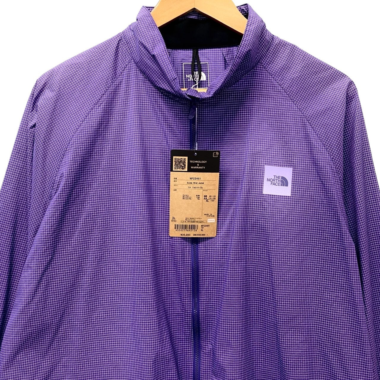 83b26 【新品保管品】THE NORTH FACE ザノースフェイス エンドラインウインドジャケット ナイロンジャケット 撥水加工 NP22461 XLサイズ パープル レディース 女性用u02t
