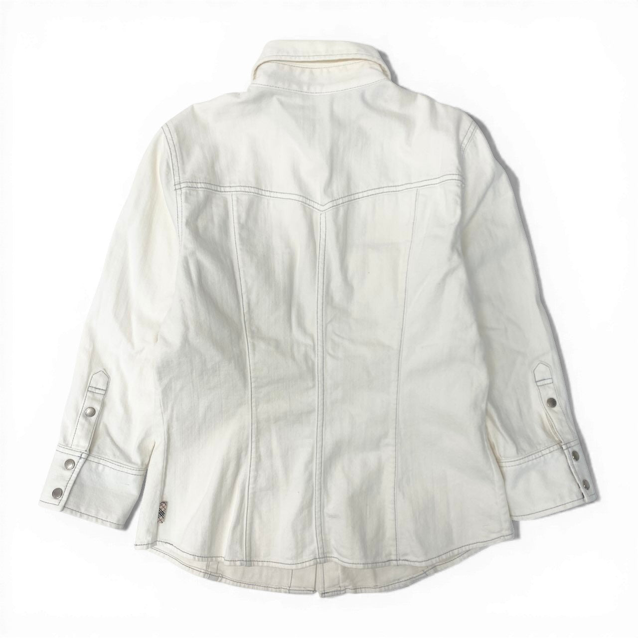78d9 BURBERRY LONDON バーバリー ロンドン ホワイトデニム ジャケット サイズ38 ホワイト White Denim Jackett18r