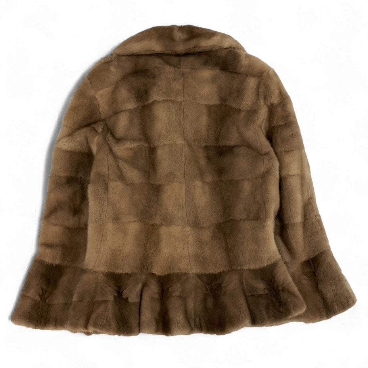 52k19 Taehyun Fur パステルミンク ミンクコート ハーフコート 最高級毛皮 ベージュ 本毛皮 レアデザイン MINK FUR リアルファー コートt18r