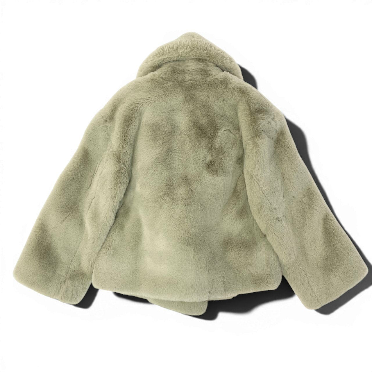 43e11 【美品】HUGO BOSS ヒューゴボス フェイクファージャケット ジャケットコート アウター 36サイズ ベージュ ポリエステル100％ レディース 女性用u02t
