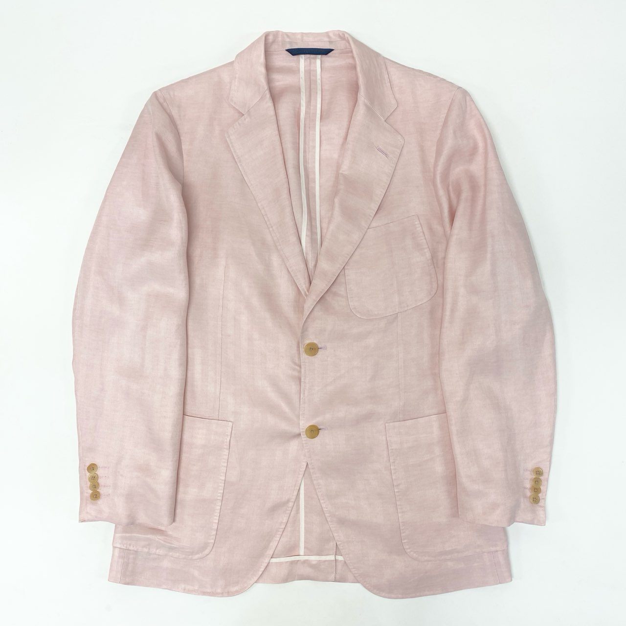 59k1 BELVEST ベルベスト イタリア製 テーラードジャケット ブレザー G10244 48 ピンク シルク リネン メンズo07t