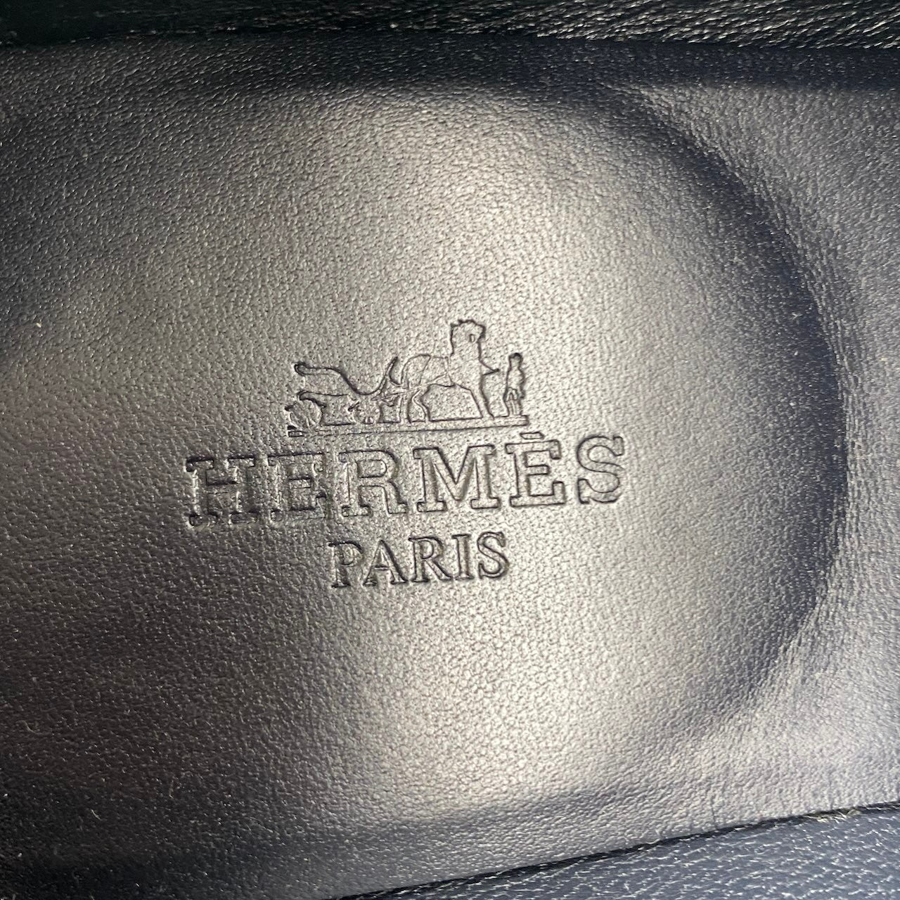 g14【極美品】HERMES ロイヤル デニム ローファー イタリア製 36サイズ ネイビー デニム レザー レディース 女性用k02i