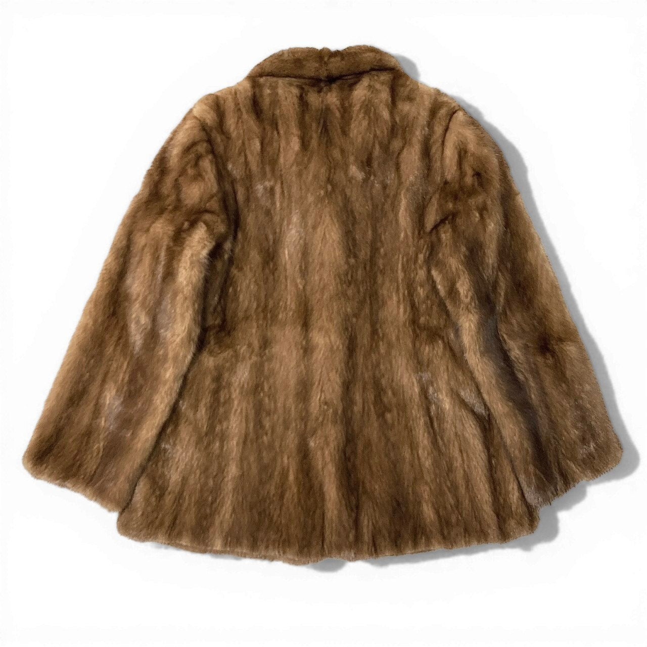 13d14 《美品》 パステルミンク ファーコート Pastel Mink Fur Coat サイズ11 茶系 本毛皮 リアルファーt18r