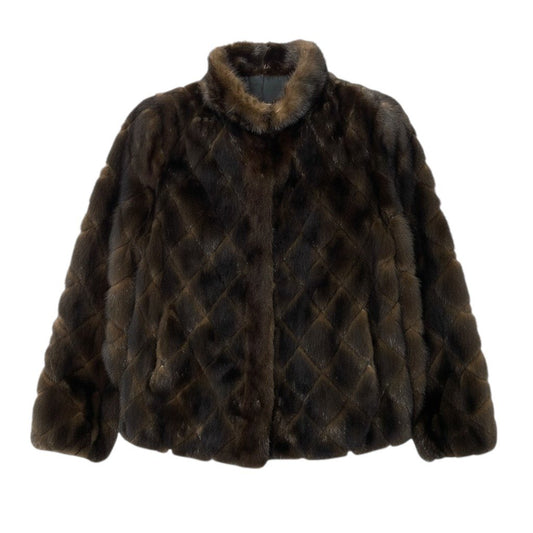 47c18 nakamura fur ダイヤモンドカット ミンクファー ジャケット コート ブラウン 本毛皮 Diamond Cut Mink Fur Coatt18r