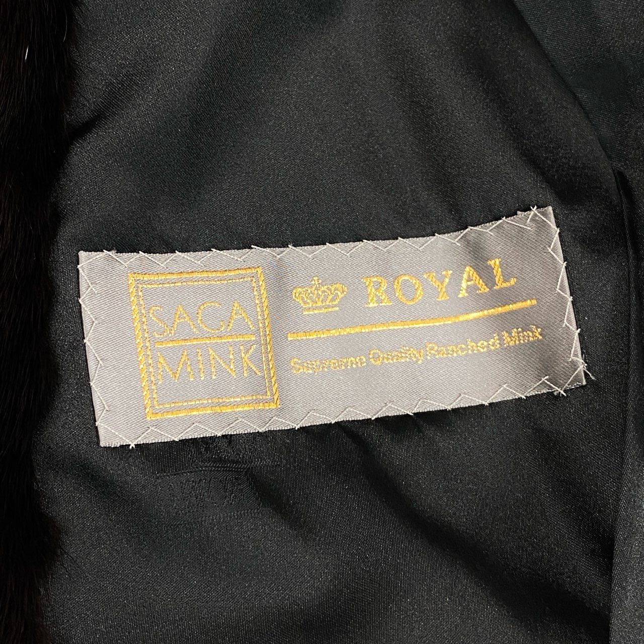 6L5 ERIFORT SAGA MINK ROYAL サガミンクロイヤル 金サガ マホガニーミンク ポンチョ ケープ コート サイズF ダークブラウン 最高級本毛皮 MINK FURt18r