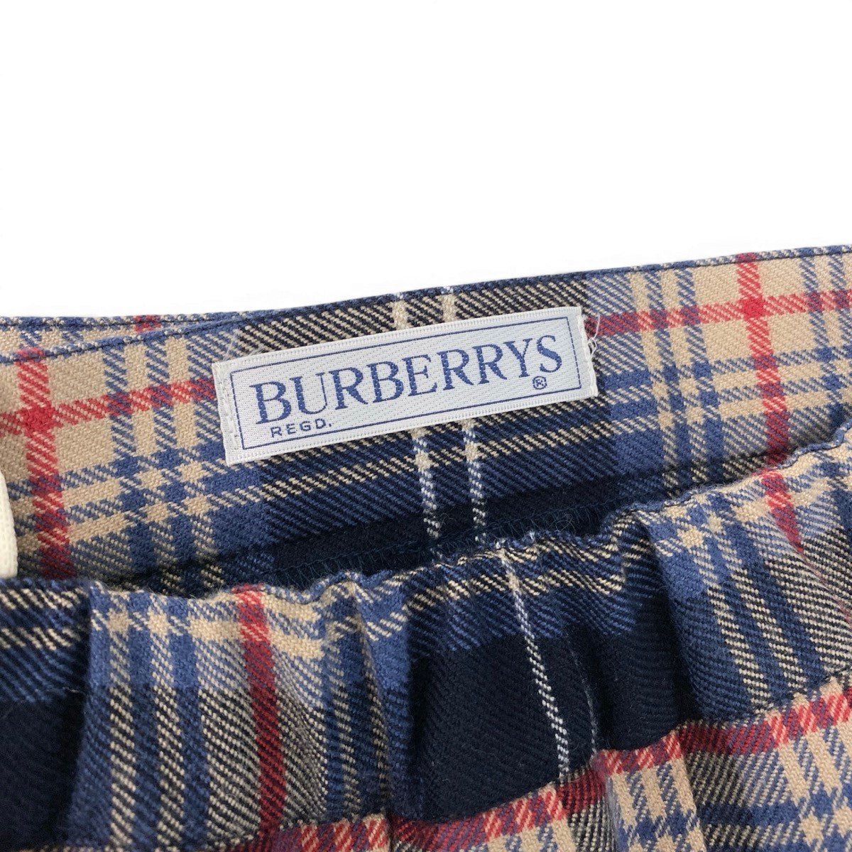 Ig9 BURBERRY バーバリー ラップスカート チェック柄 バックプリーツ サイズS/160 マルチカラー レディースo07t