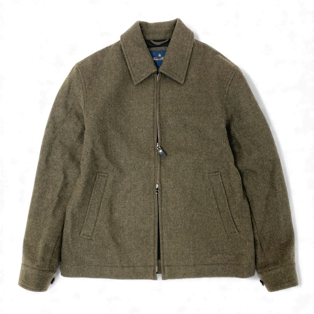 39l15【美品】 BROOKS BROTHERS ブルックスブラザーズ ハリントンジャケット ブルゾン ダブルジップ S ブラウン 画像参照 メンズ 男性用u02t