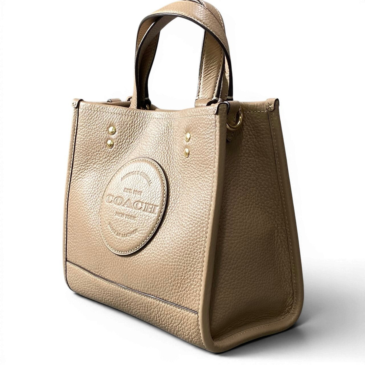 f11《極美品》 COACH コーチ デンプシー 2Way トートバッグ Dempsey 2-Way Shoulder Bag L2240 / C5268 ベージュt18r