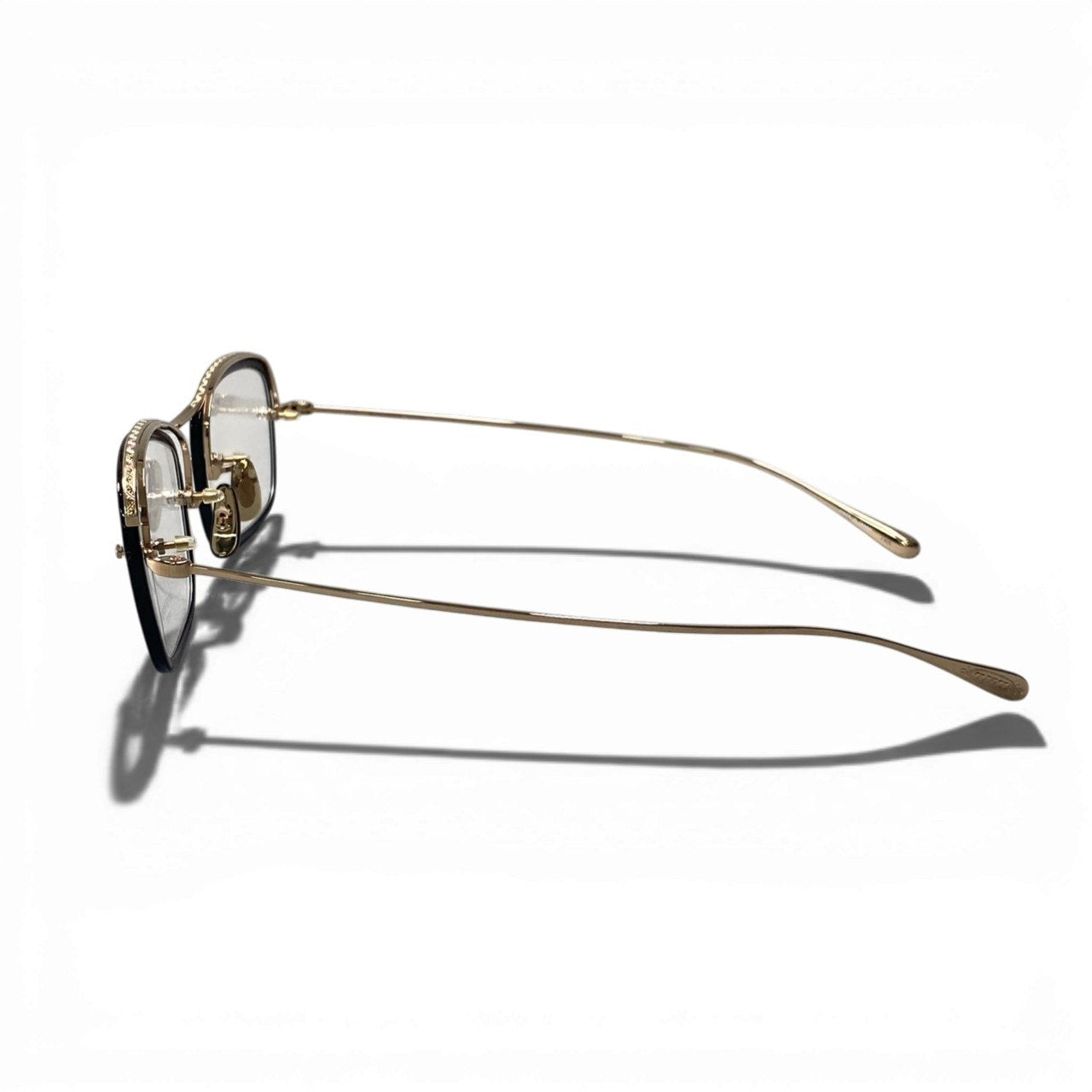 c17 OLIVER PEOPLES オリバーピープルズ Quigly 鯖江製 メガネ アイウェア ブラック/ゴールドk02i