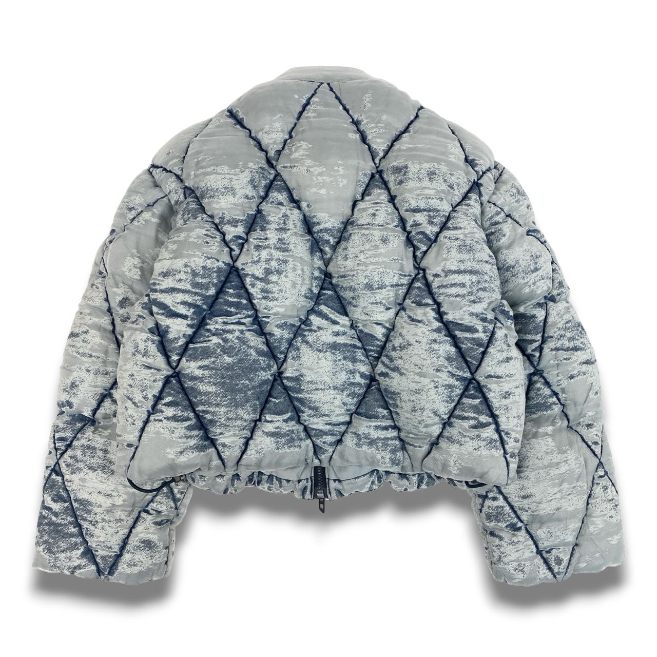 71c24 定価￥111,100 DIESEL ディーゼル W-HISTEL Puffer Jacket パファージャケット サイズ36 / 165 インディゴブルー バーンアウトウォッシュ加工t18r