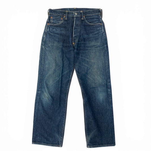 60c6 EVISU エヴィス No2 カモメ デニムパンツ サイズ30 インディゴ ブラック レッド ジーンズ DENIM PANTSt18r