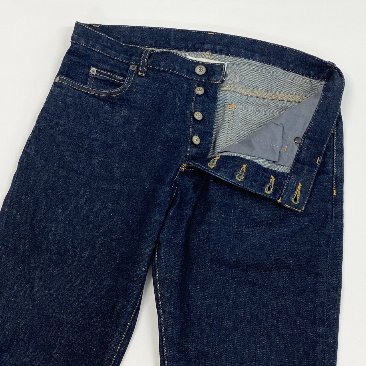 8j10 Maison Margiela メゾンマルジェラ デニムパンツ  ボタンフライ フルレングス S50LA0094 30サイズ インディゴ メンズu02t