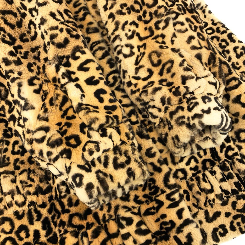 16l27 GRES グレ シェアードファー レオパード柄 ロングコート サイズF 本毛皮 LEOPARD FUR COAT ヒョウ柄t18r
