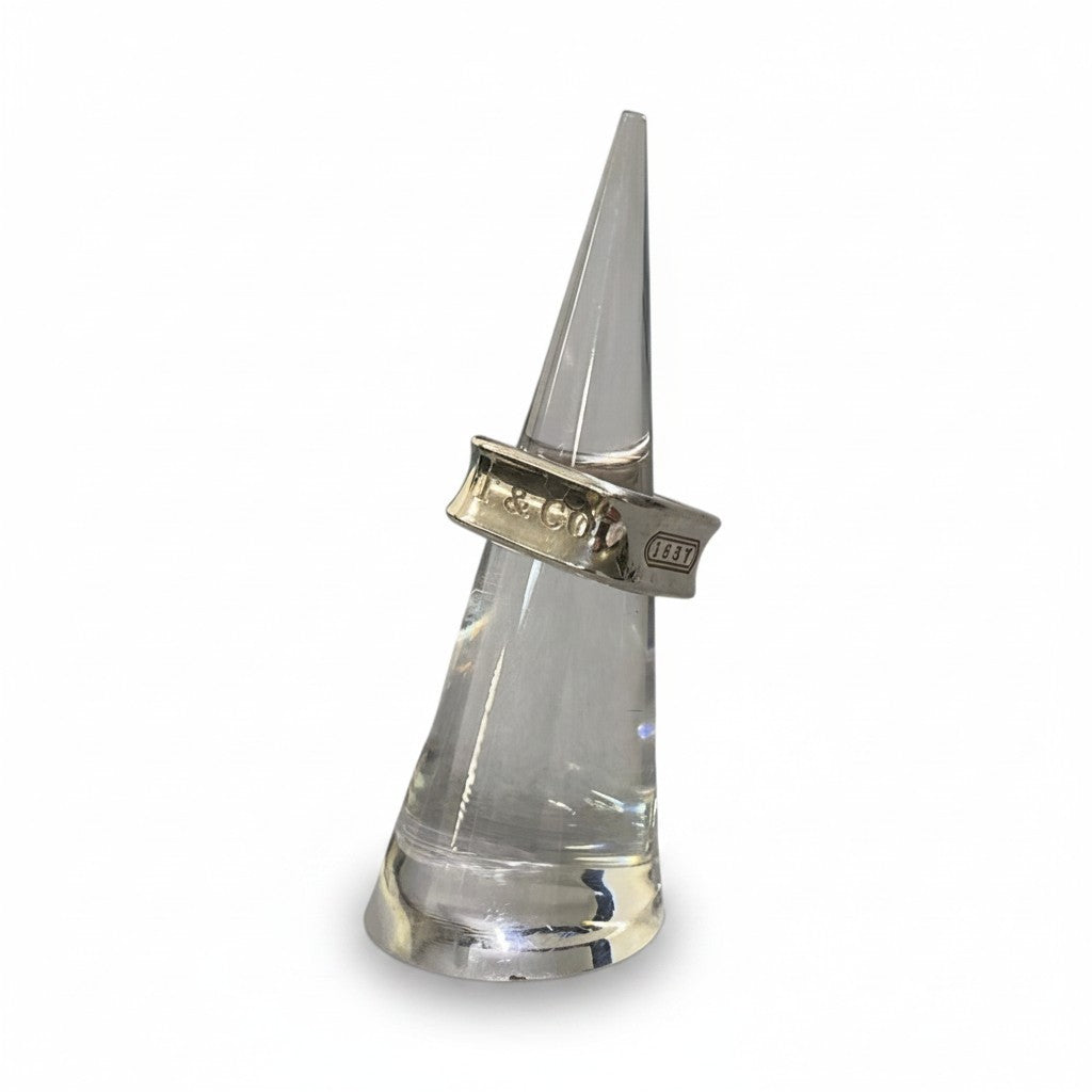 e16 TIFFANY＆Co. ティファニー 1837 スクエアリング 6号 シルバー 925 9.7g Square Silver Ring アクセサリー 指輪t18r