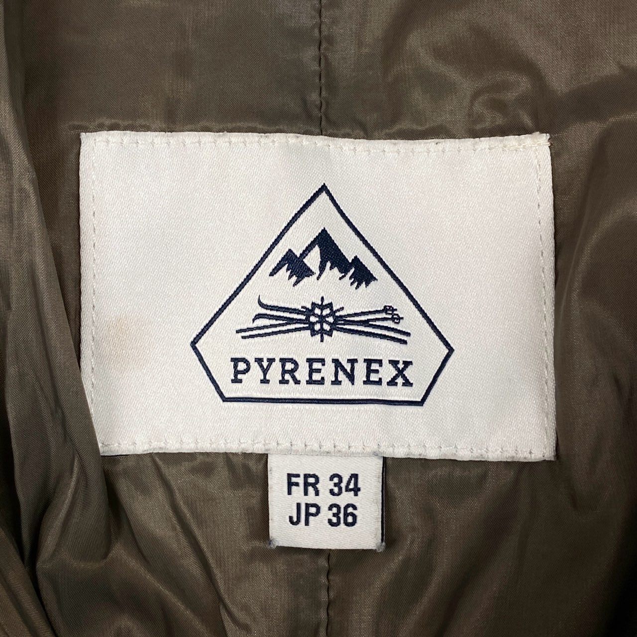 9j6 PYRENEX ピレネックス GRENOBLE JACKET グルノーブル ジャケット ダウンジャケット コート 36 S相当 カーキ オリーブ レディースo07t