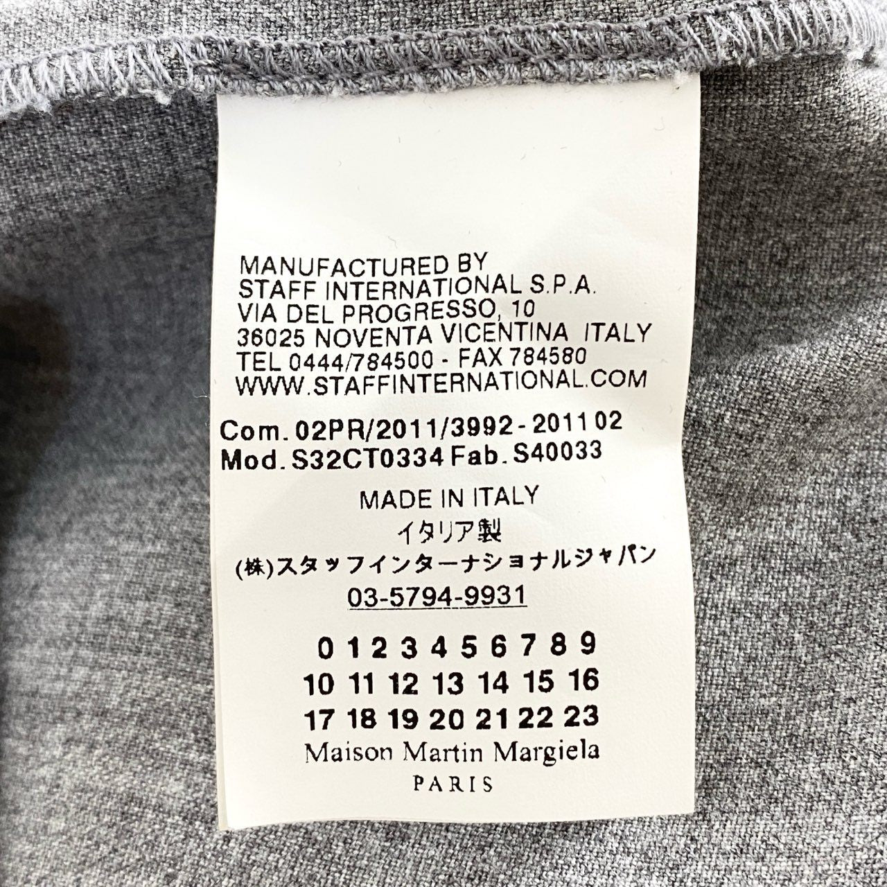 25e26 イタリア製 MAISON MARTIN MARGIELA MM6 エムエムシックス 変形チュニック チュニックワンピース ブラウス 5分袖 サイズ40 グレー レディース