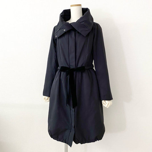 4j17 FOXEY フォクシー スタイリッシュダウンコート 27746 42 ブラック 日本製 レース Down Coat