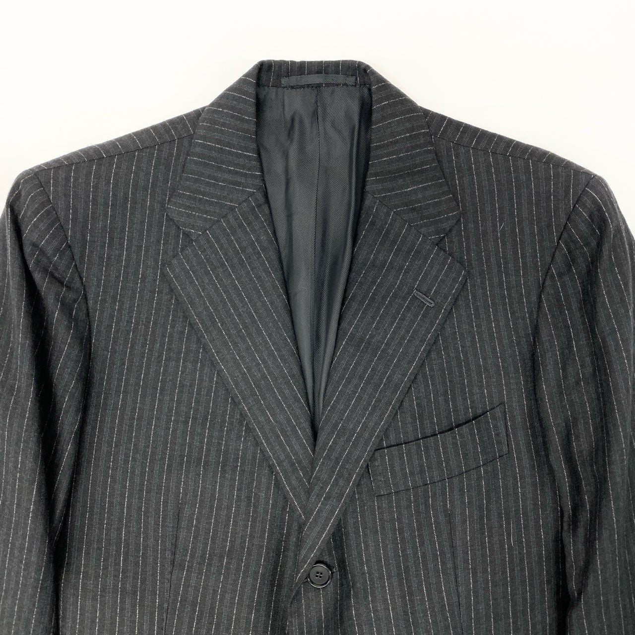 51Ⅼ2 Cesare Attolini チェザーレアットリーニ シングルスーツ セットアップ ストライプスーツ タイユアタイ 50 7R グレー系 ウール メンズ tie your tieu02t