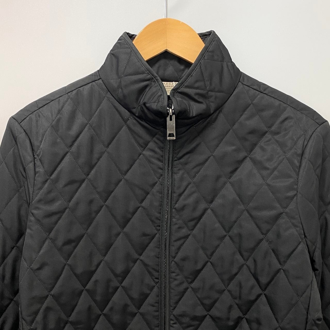 71e18 BURBERRY LONDON バーバリー ノバチェック ダブルジップ キルティングジャケット Mサイズ相当 ブラック ルーマニア製t18r