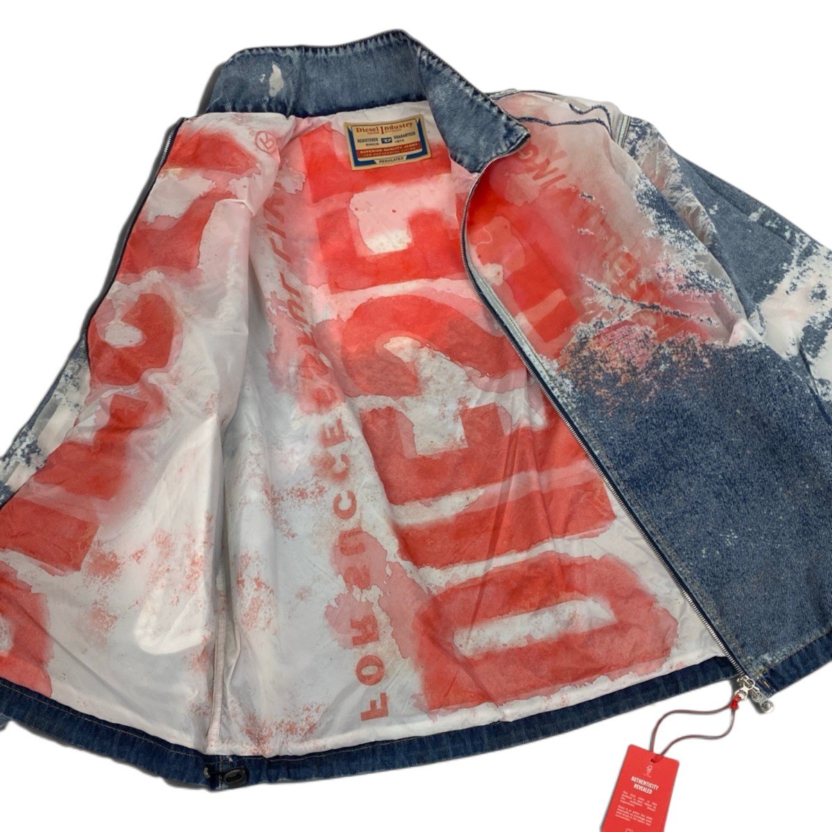 i25 【新品保管品】DIESEL 24SS D-Krap-Fse シースルーデニム トラックジャケット Mサイズ マルチカラー メンズ 男性用u02t