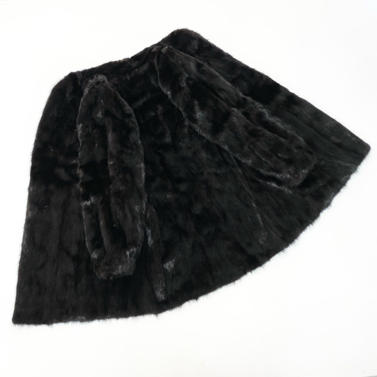 25c14 《タグ付》 Best Angle ダークミンク ファーコート サイズ9 ブラックブラウン 本毛皮 Dark Mink Fur Coatt18r