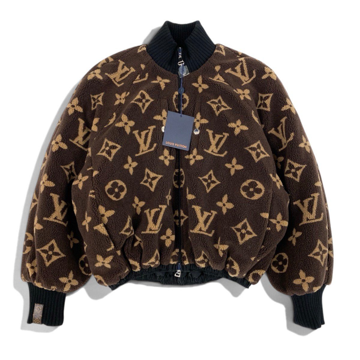 Ii4 【新品保管品】LOUIS VUITTON リバーシブル モノグラム ボアジャケット 36サイズ ブラウン レディース 女性用u02t